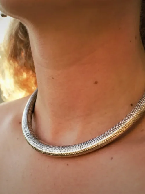 Dotted Silver Choker