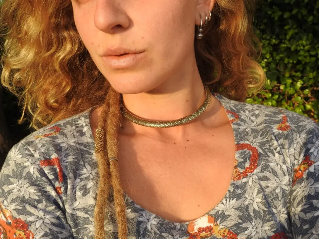 Peacock Skin Choker