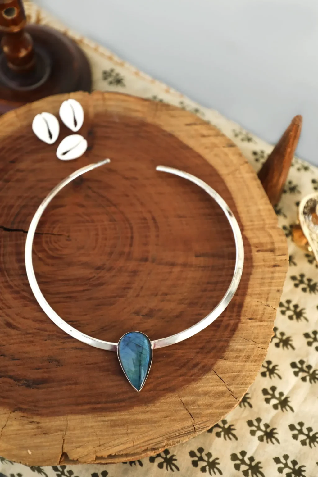 Collana in argento labradorite