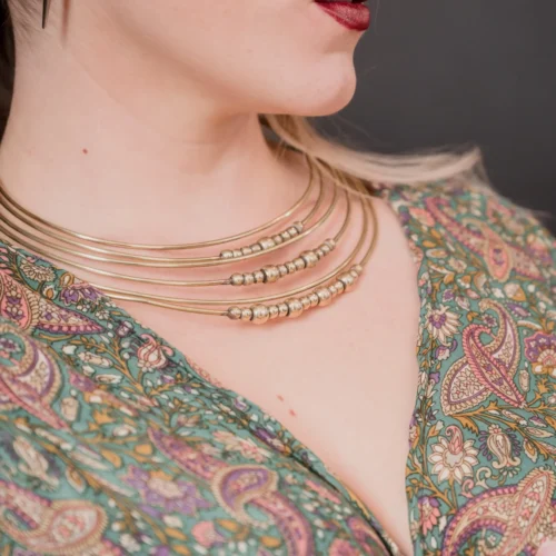 Multi-Row Beaded Choker