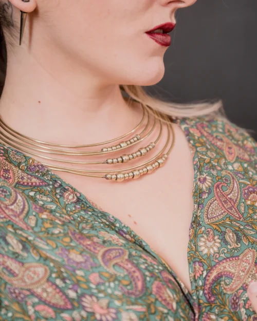 Multi-Row Beaded Choker