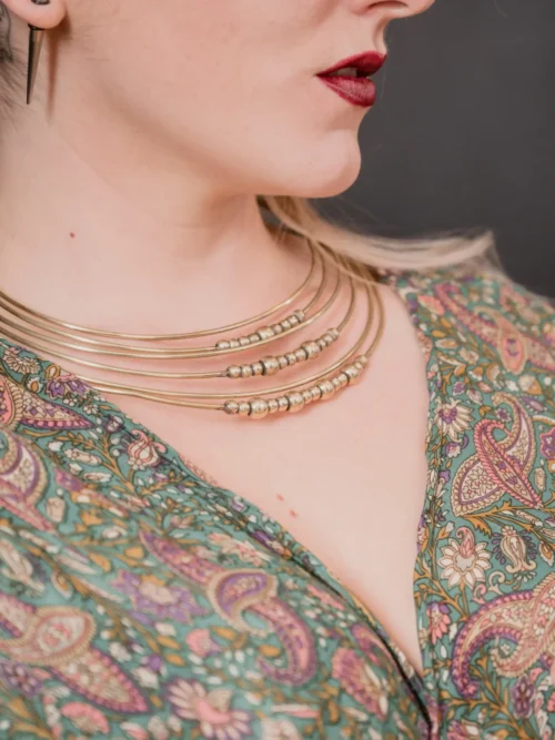 Multi-Row Beaded Choker