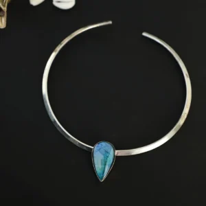 Collana in argento labradorite