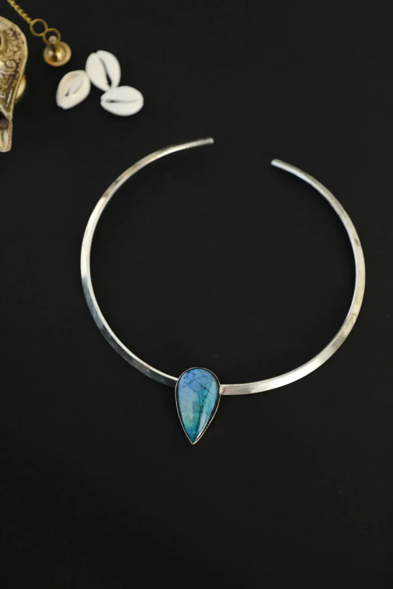 Silver Labradorite Necklace