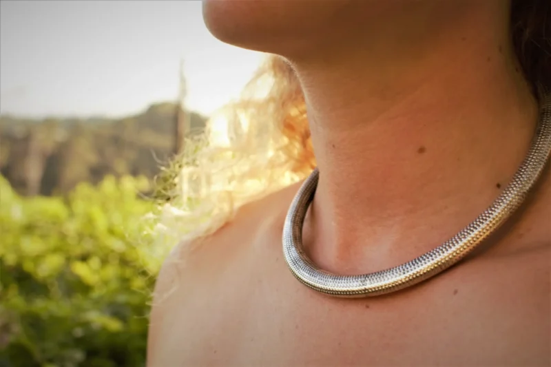 Dotted Silver Choker