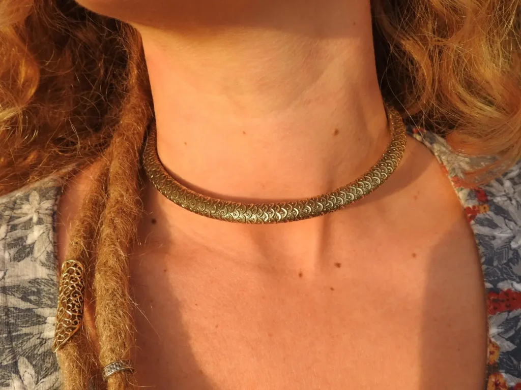 Peacock Skin Choker