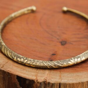 Ethnic Brass Choker Necklace