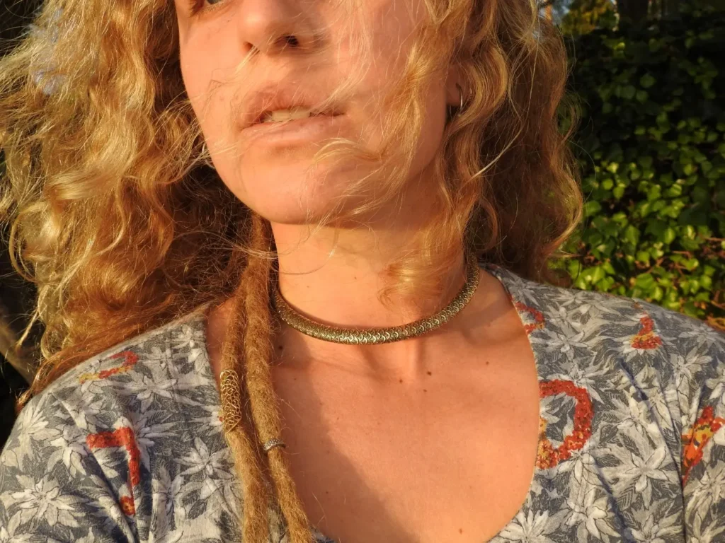 Peacock Skin Choker