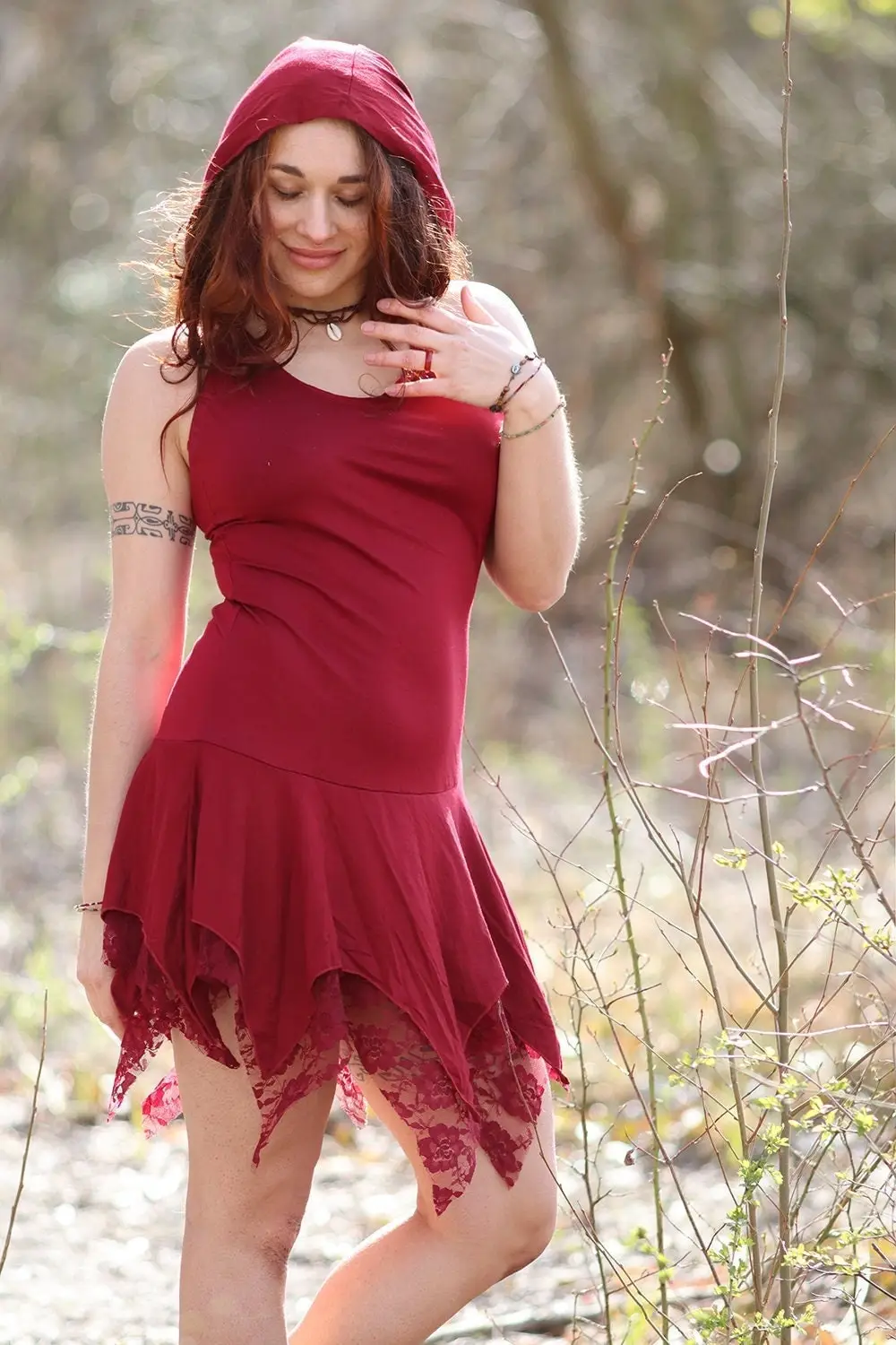 1 Backless Hood Dress