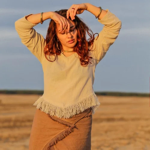 Fringed Cotton Top