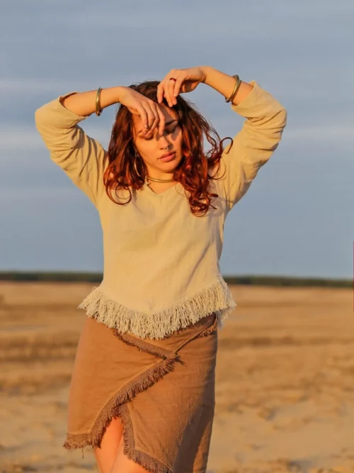 Fringed Cotton Top