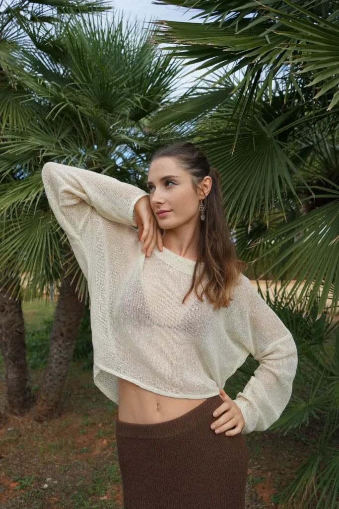 Haut en tricot brise tropicale