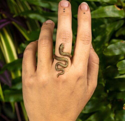 Serpent Adjustable Statement Ring