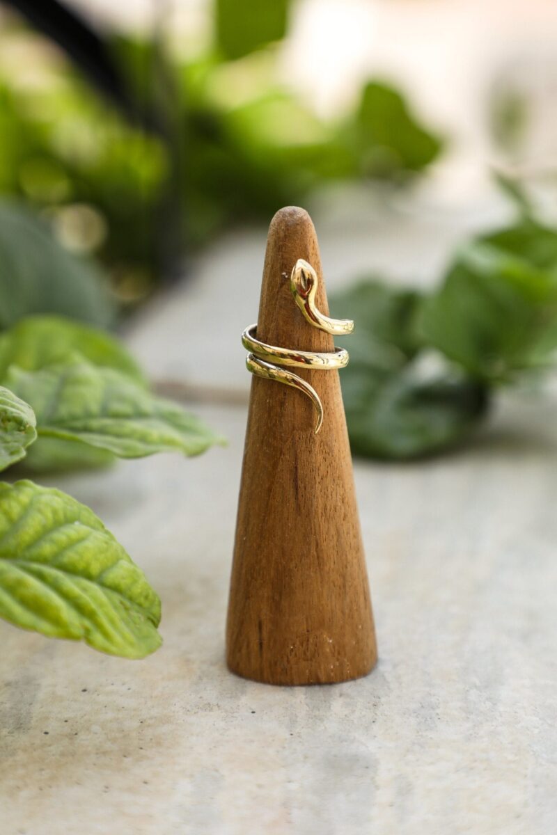 Anello di design serpente d'oro