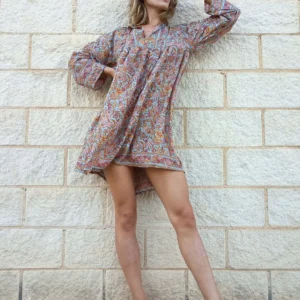 Abito floreale con fiocco