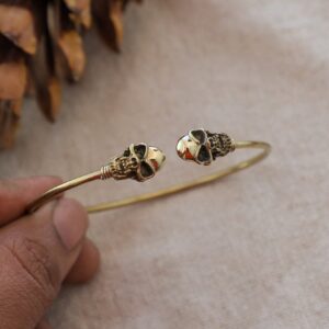 Bracciale con teschi gemelli