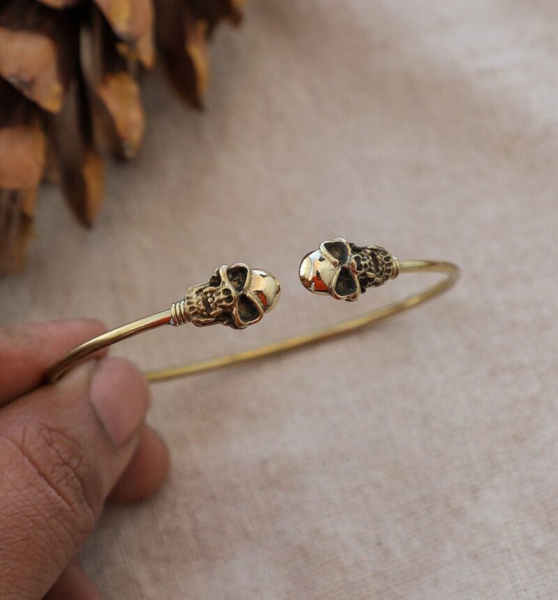 Bracciale con teschi gemelli