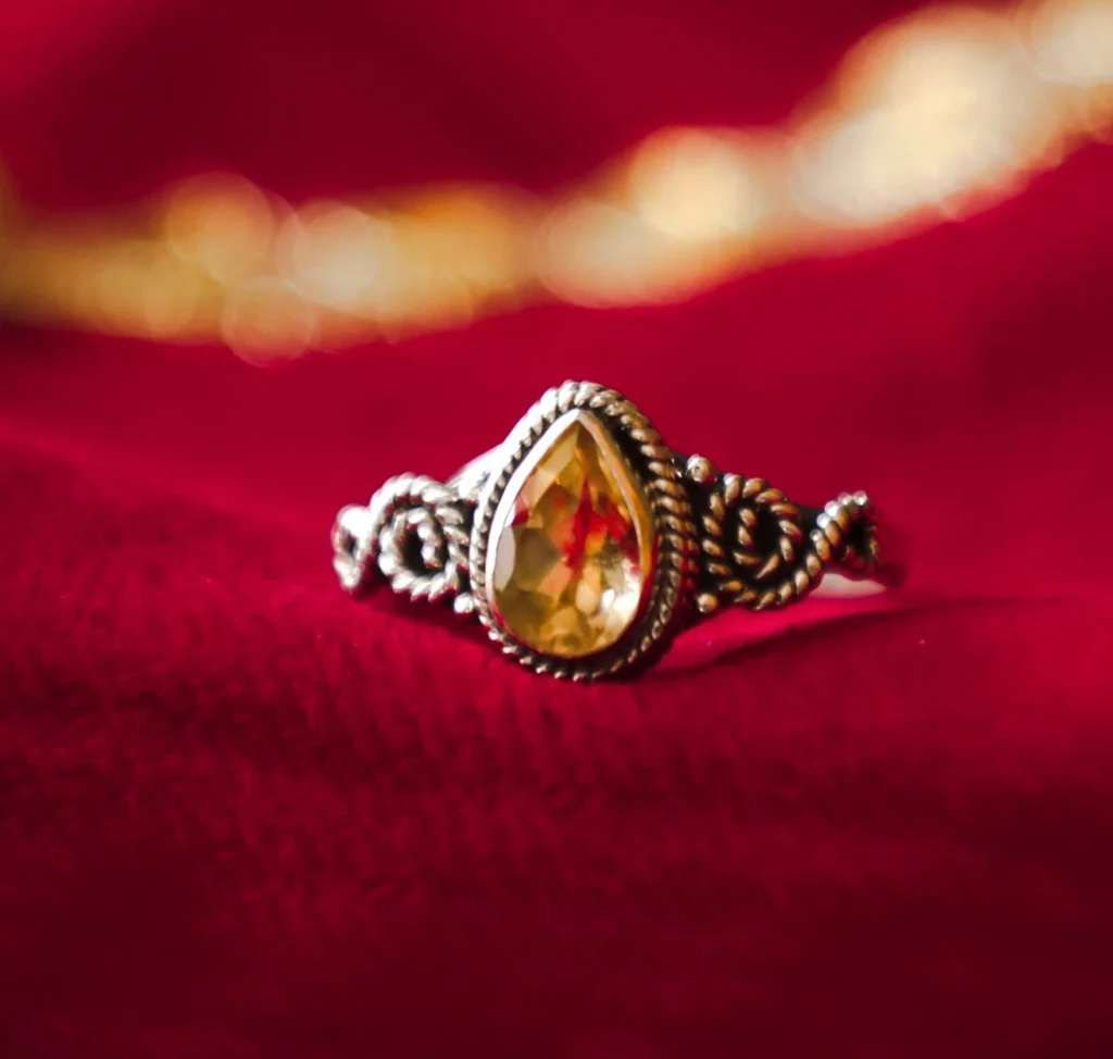 925 Sterling Silver - Citrine Ring