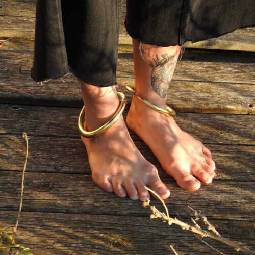 Bold and timeless tribal brass anklets, handcrafted to honor ancient traditions