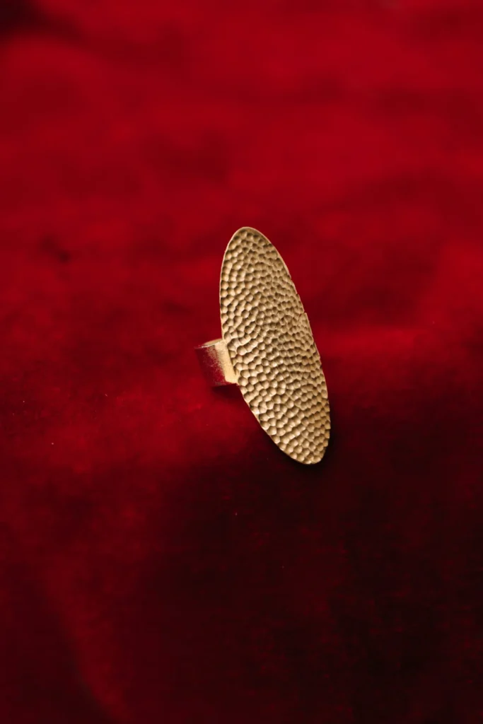 Hammered Shield Ring