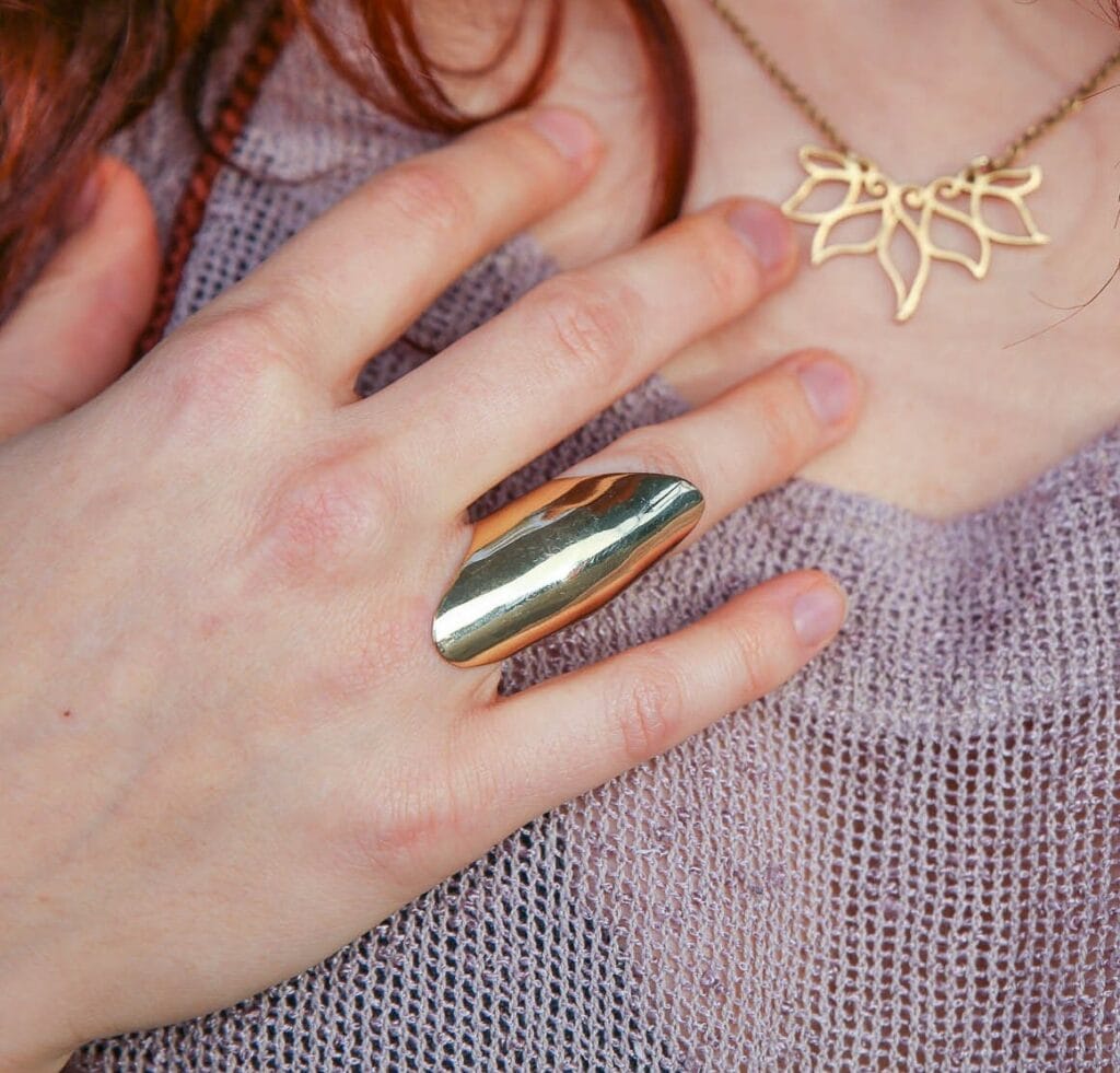 Bold Brass Armor Ring