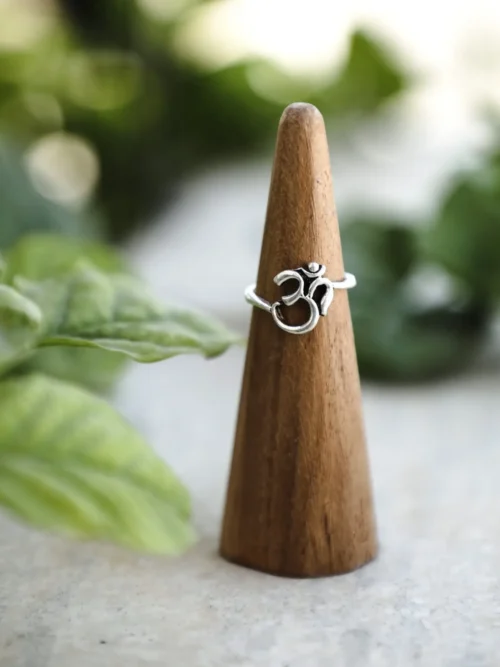 Om Silver Plated Ring