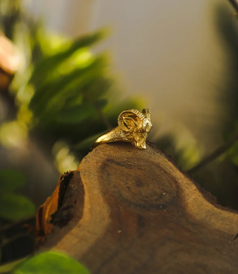 Anello Testa di Ariete d'Oro