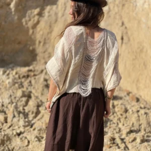 Poncho Hilos de Marfil