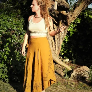 Gonna tribale con stampa a blocchi