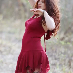 2 Backless Hood Dress