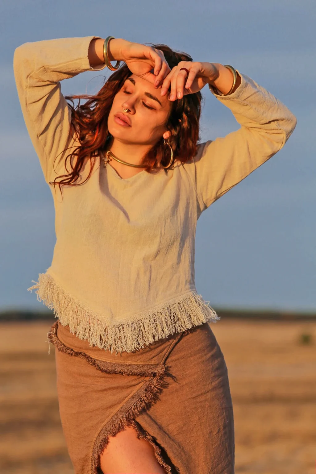 Fringed Cotton Top