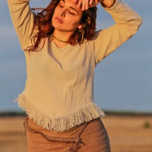 Fringed Cotton Top
