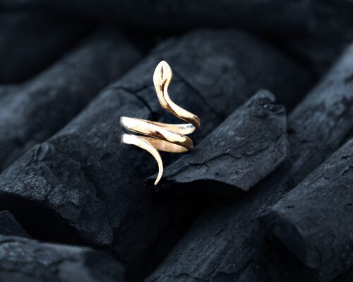Golden Snake Design Ring