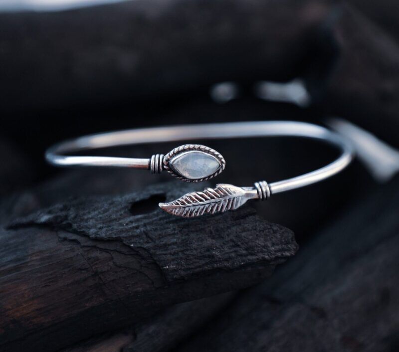 Moonstone Leaf Bracelet