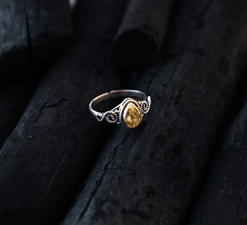 925 Sterling Silver - Citrine Ring