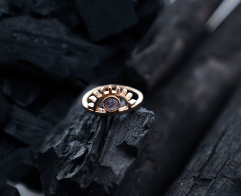 Anello simbolo occhio bohémien