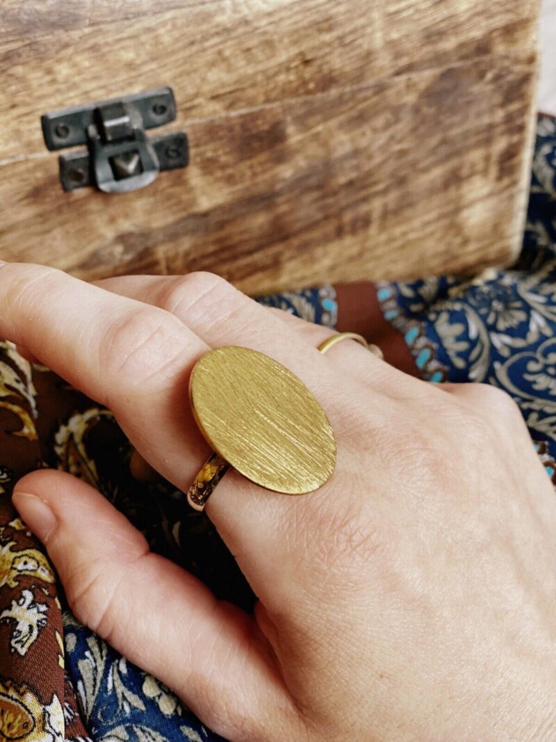 Bague disque d’or