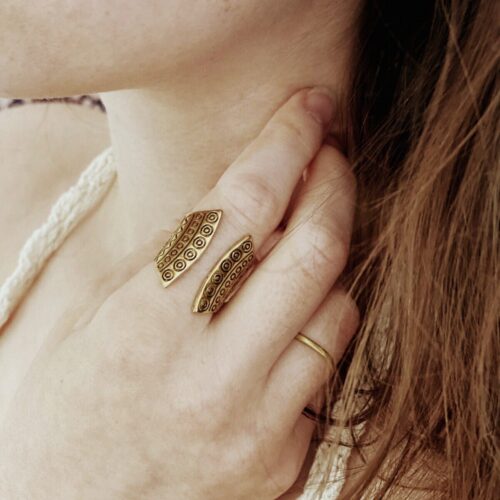 Boho Spiral Statement Ring