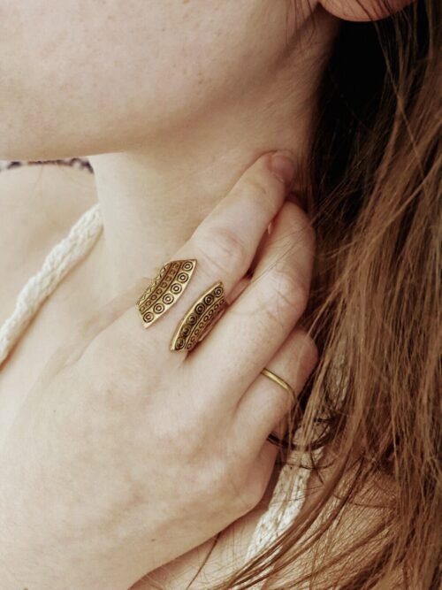 Anillo Boho Spiral Statement