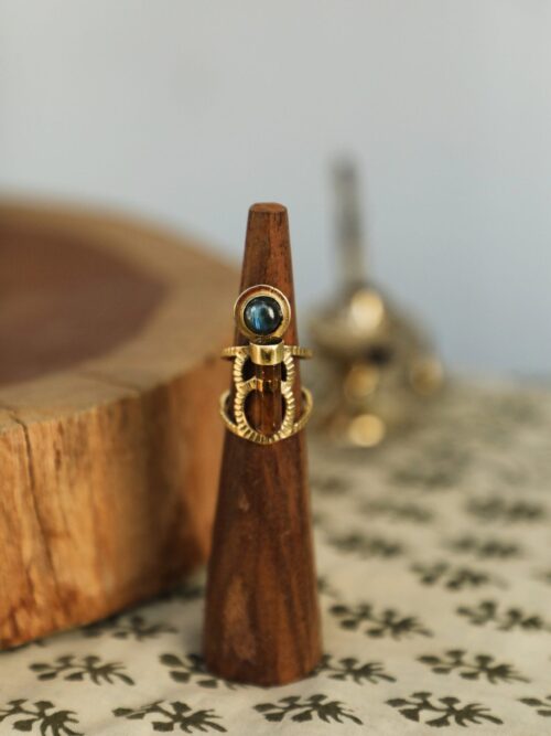 Golden Labradorite Quartz Ring