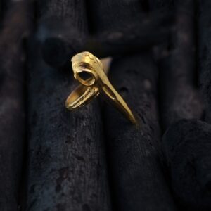 Antiker Geier Schädel Ring