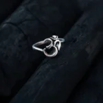 Om Silver Plated Ring