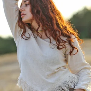 Fringed Cotton Top