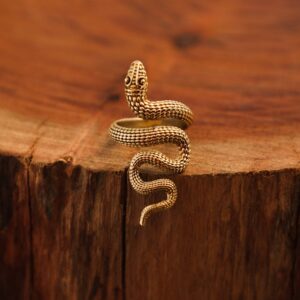Anillo de declaración ajustable Serpent