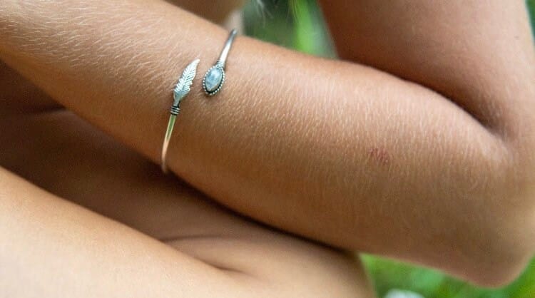 Moonstone Leaf Bracelet