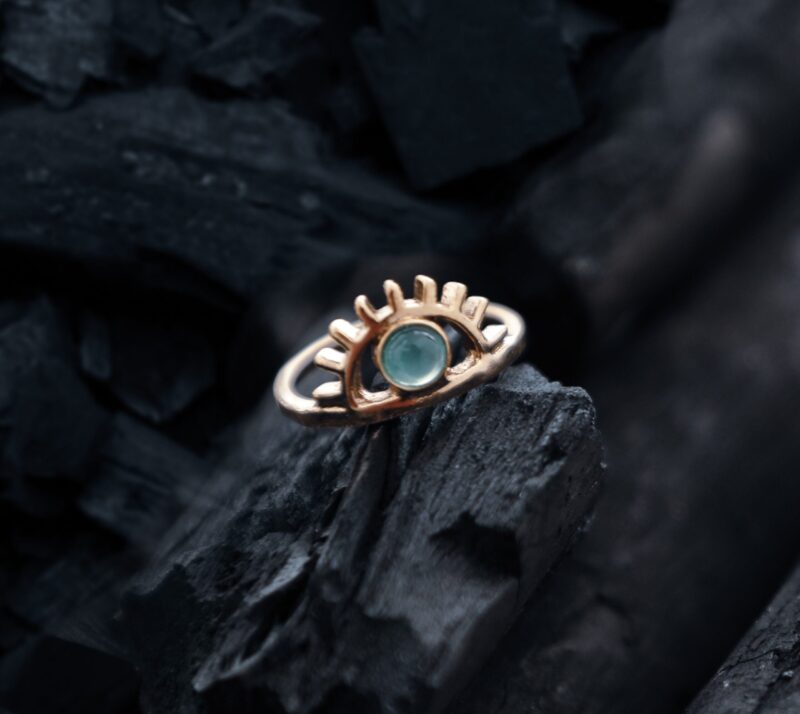Anello simbolo occhio bohémien