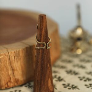 Anillo de Cuarzo Labradorita Dorada