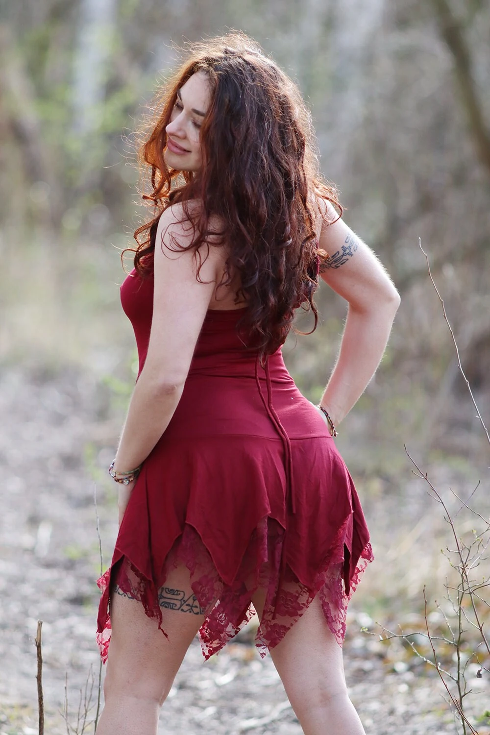 3 Backless Hood Dress