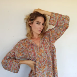 Abito floreale con fiocco