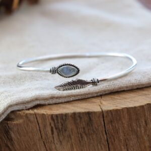 Moonstone Leaf Bracelet